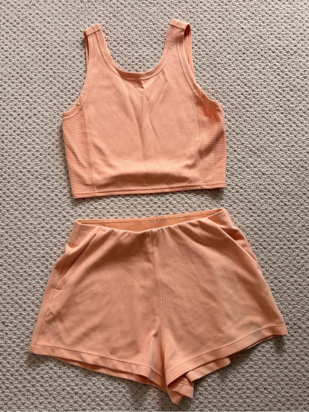 Lululemon SET 2 PIECES NWT Ribbed Softstreme Peach Bellini